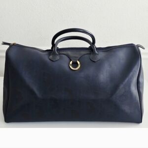 Dior Navy Blue Trotter Leather Travel Bag